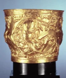 Becher, gefunden im königlichen Grab von Vaphio, Sparta, spätes Minoisch I, ca. 1500 v. Chr.